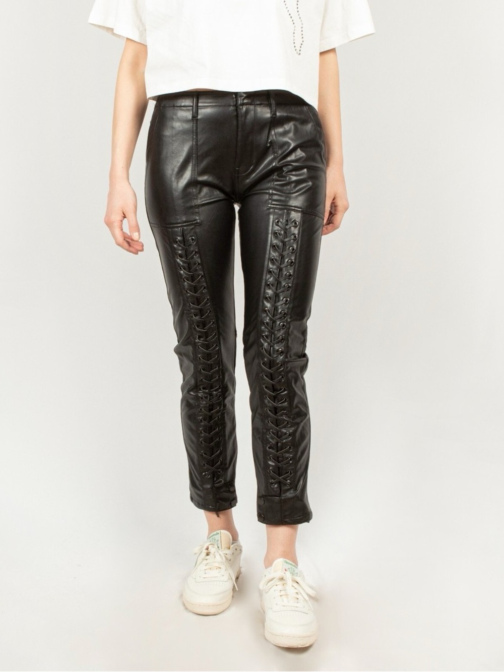 EUC the kooples black faux leather pants